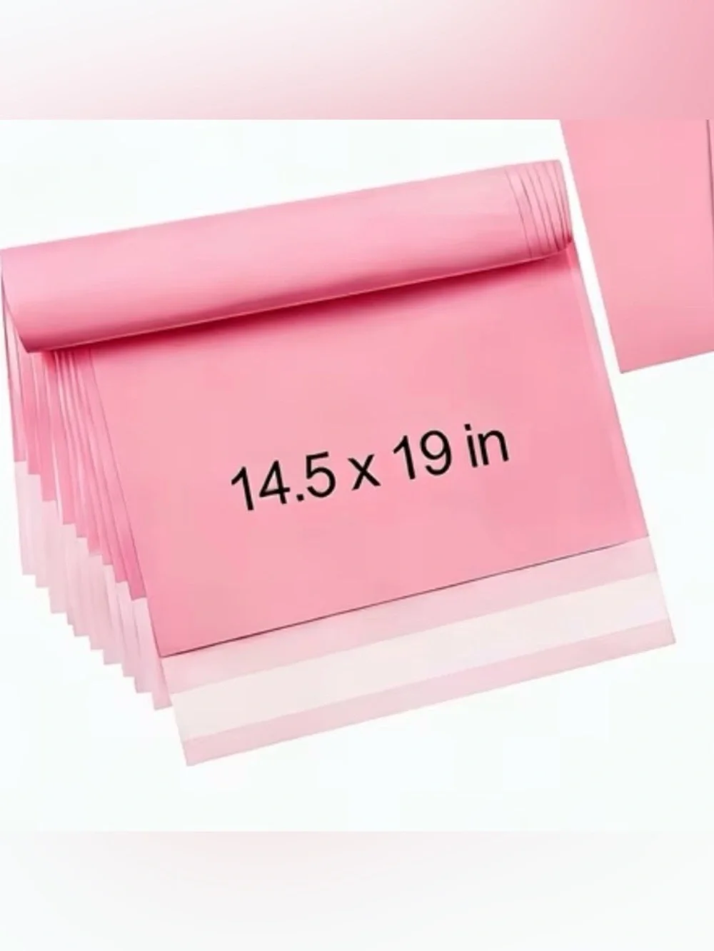 Pink Mailing Poly Mailers - 14.5 x 19 in (25 Pack)